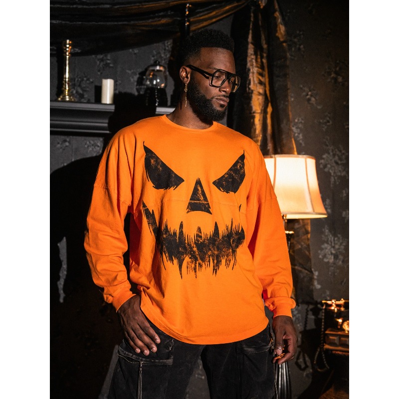 Halloween Pumpkin Ghost Face L - Winter Clothing For Women 评论和价格